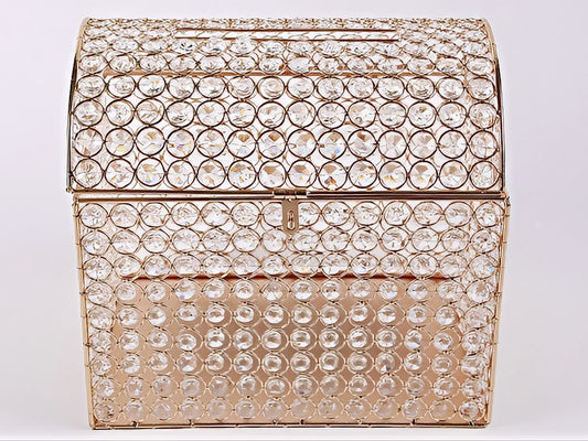 Geschenkbox  Kartenbox Sammelbox mit Schlitz Kristalle Hochzeit B Ware
