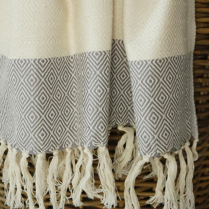 Hamamtuch Charlotte dunkelgrau - handgewebt