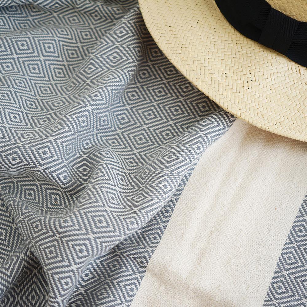 Hamamtuch Charlotte dunkelgrau - handgewebt