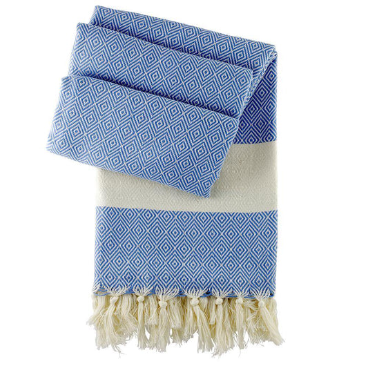 Hamamtuch Charlotte jeansblau - handgewebt