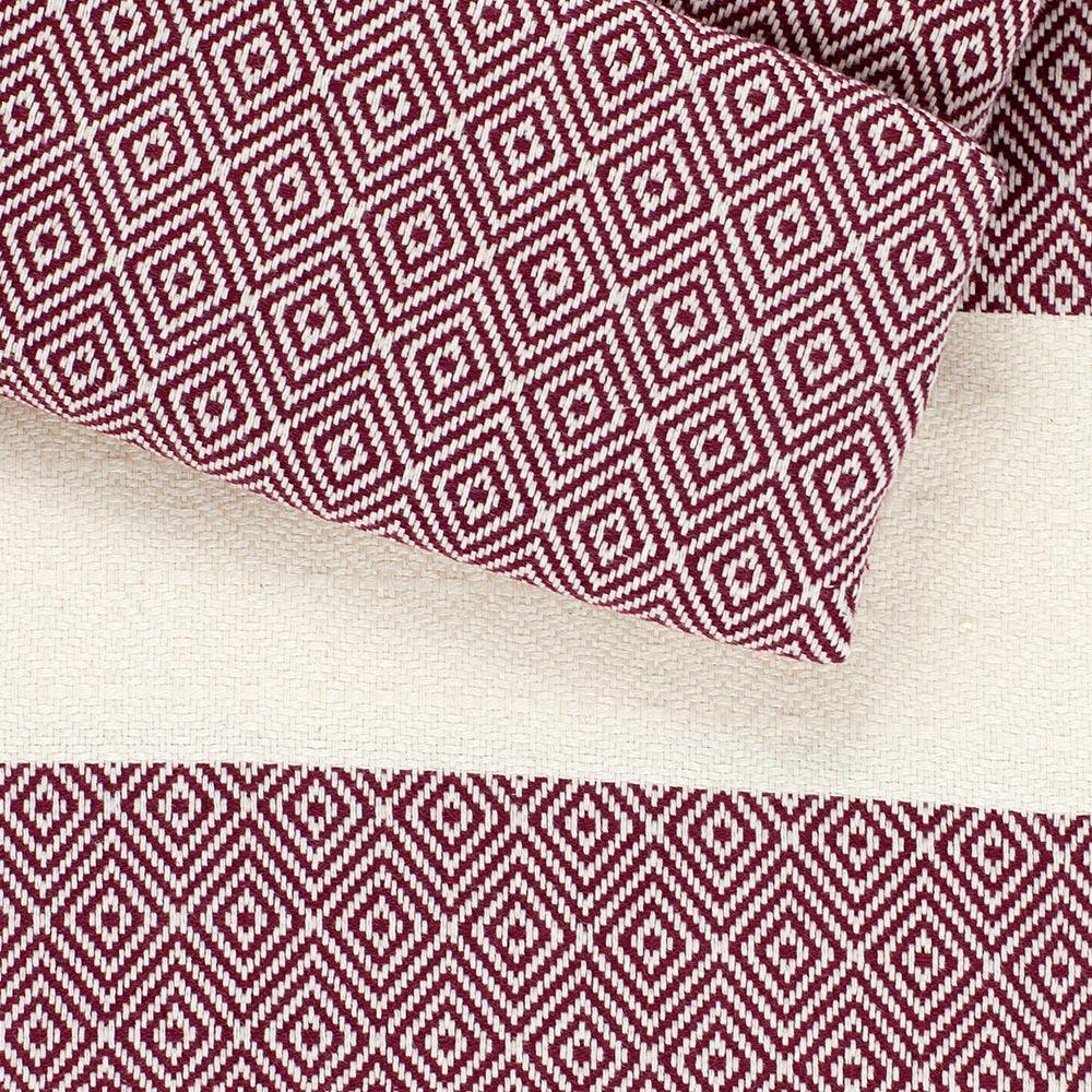 Hamamtuch Charlotte bordeaux - handgewebt