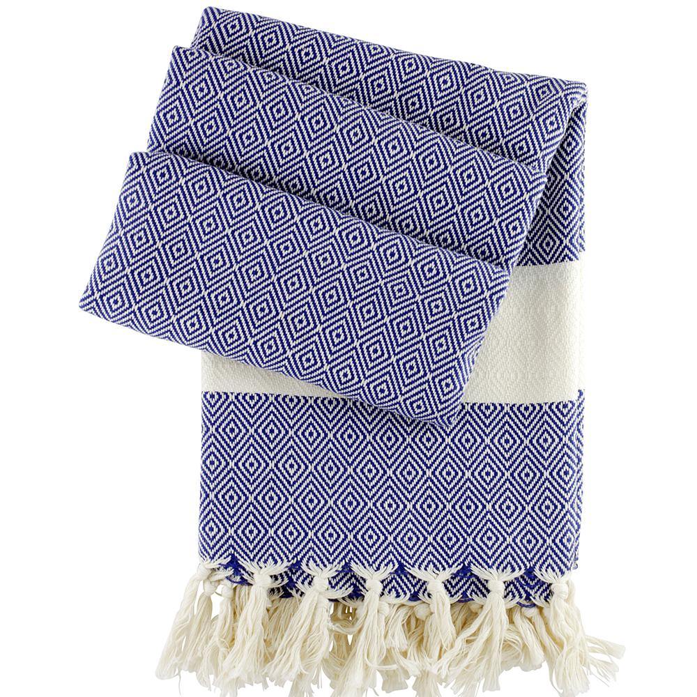 Hamamtuch Charlotte dunkelblau - handgewebt