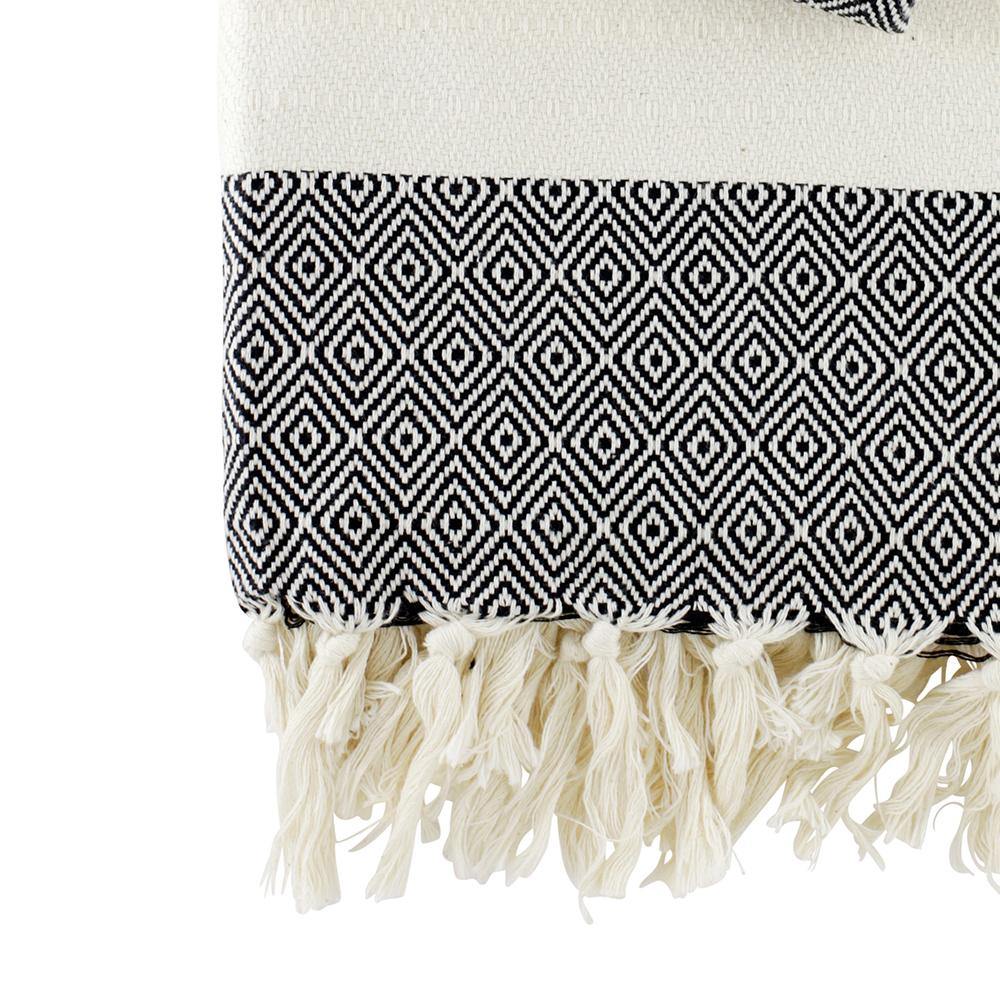 Hamamtuch Charlotte schwarz - handgewebt