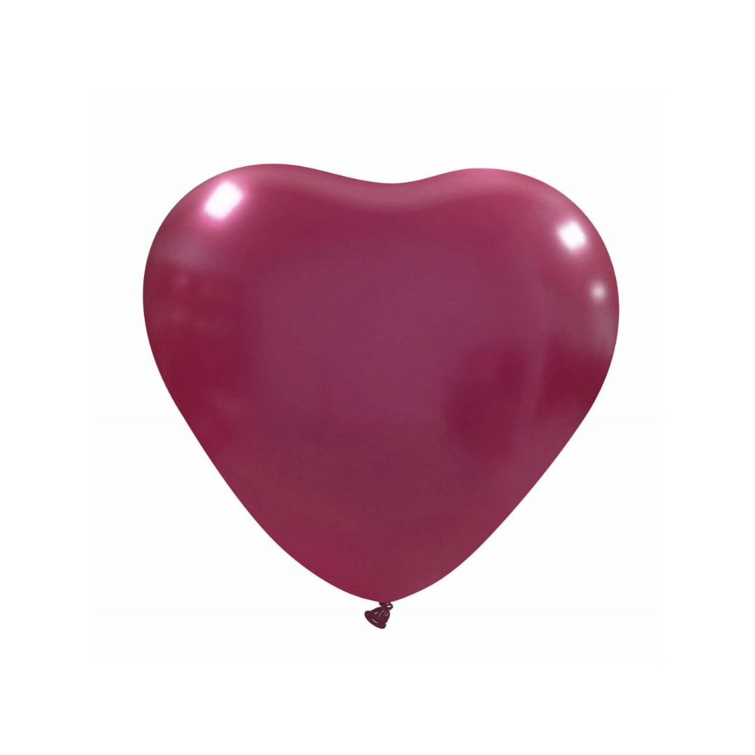 Herzluftballons Naturlatex | 5 Zoll - Metallic