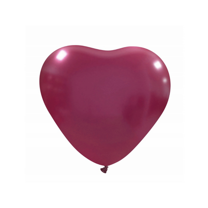 Herzluftballons Naturlatex | 5 Zoll - Metallic