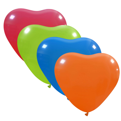Herzluftballons Naturlatex | 5 Zoll - Metallic