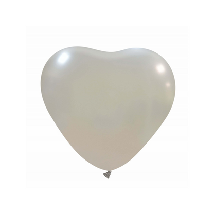 Herzluftballons Naturlatex | 5 Zoll - Metallic