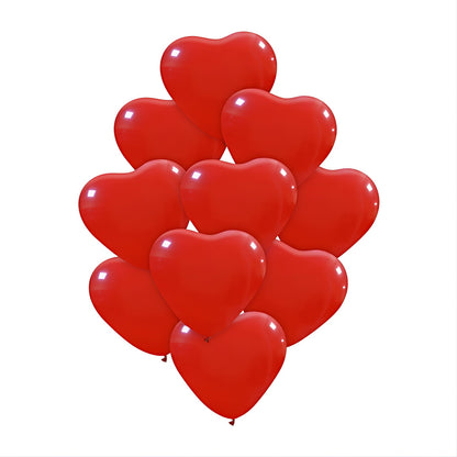 Herzluftballons Valentinstag Deko Luftballon Set Rot Hochzeit Herzballons Helium