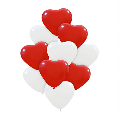Herzluftballons Valentinstag Deko Luftballon Set Rot Hochzeit Herzballons Helium