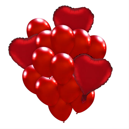 Herzluftballons Valentinstag Deko Luftballon Set Rot Hochzeit Herzballons Helium