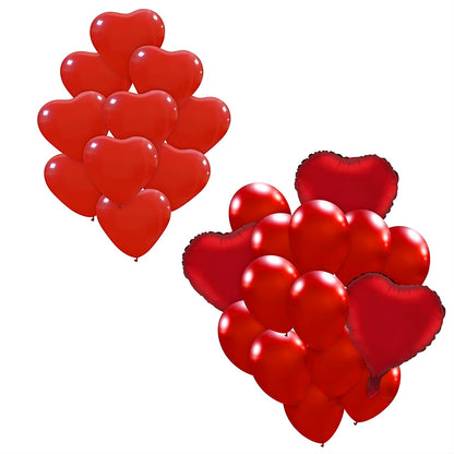 Herzluftballons Valentinstag Deko Luftballon Set Rot Hochzeit Herzballons Helium