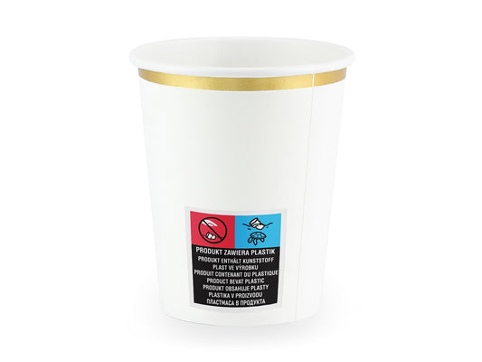 Becher, weiß, 260ml (1 VPE / 6 Stk.)