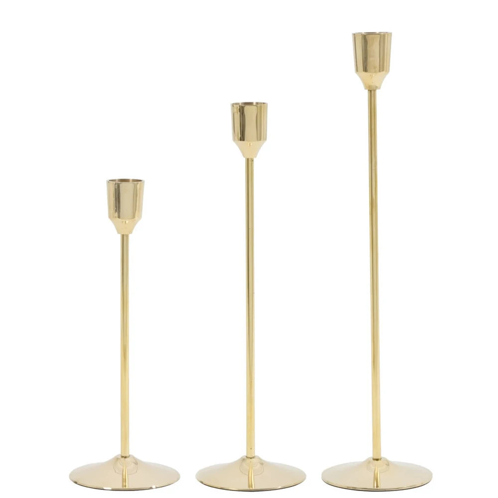 Kerzenständer 3er Set Gold