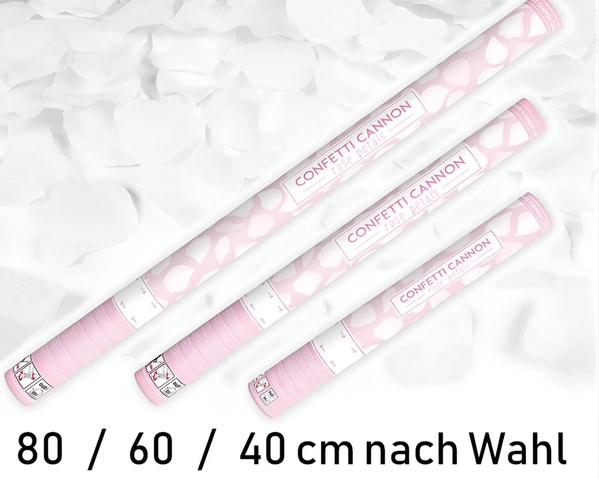 Konfettikanone kaufen in 40, 60, 80 cm für unvergessliche Partys, Party Mix aus Papier- und Metallic-Konfetti, Druckluftbetrieb