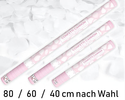 Konfettikanone Konfettiform Rosenblaeeter_weiss