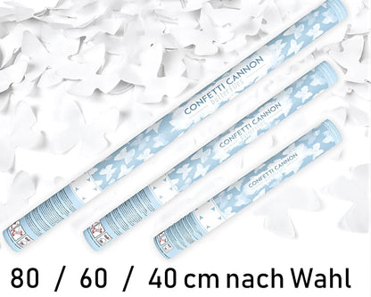 Konfettikanone Konfettiform Schmetterlingen_weiss