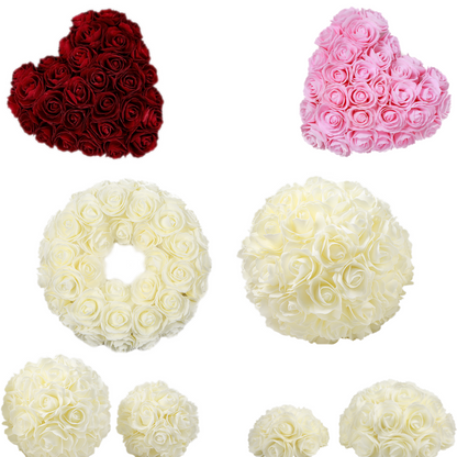 Blumen Rosenhalbkugel / Rosenkugel  Schaumrosen Hochzeit Dekokugel Hochzeitdeko
