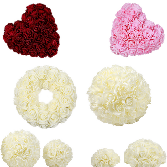 Blumen Rosenhalbkugel / Rosenkugel  Schaumrosen Hochzeit Dekokugel Hochzeitdeko