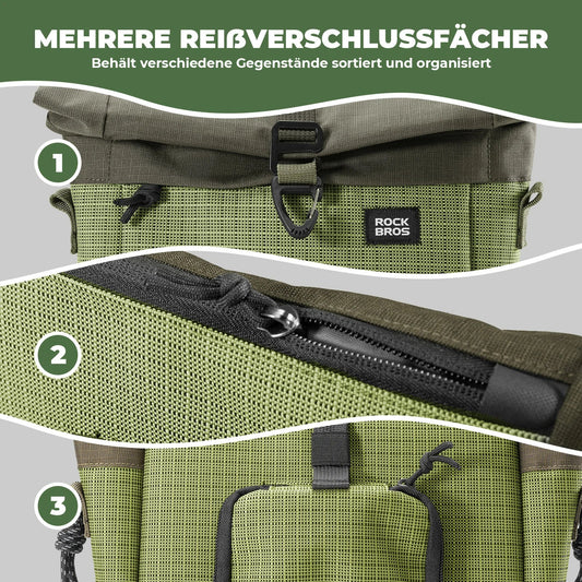 Lenkertasche für Flatrad und Brompton, Fahrrad Tasche Lenker 2,8-4,6 L