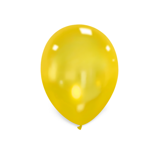 Luftballons Naturlatex | ca. 30 cm - Metallic – Gelb