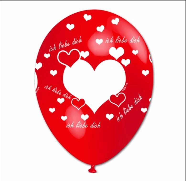 Luftballons Naturlatex | Spruch - Ich liebe dich