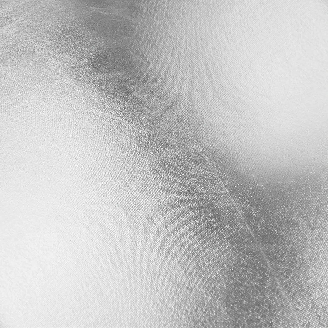 Metallic Stretch Stoff Meterware | Breite 145 cm - einseitig glänzend Silber