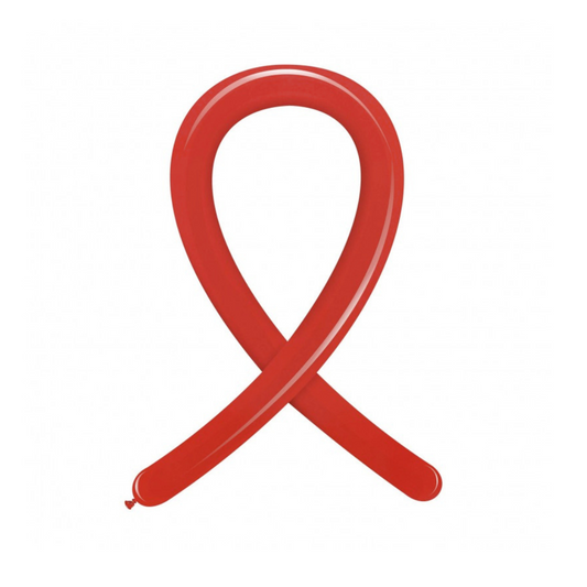 Roter Modellierballon aus Naturlatex, ideal für Feiern, 5 cm, Modellierballons Naturlatex 5cm, Familienfeste, Kindergeburtstage, vielseitig.