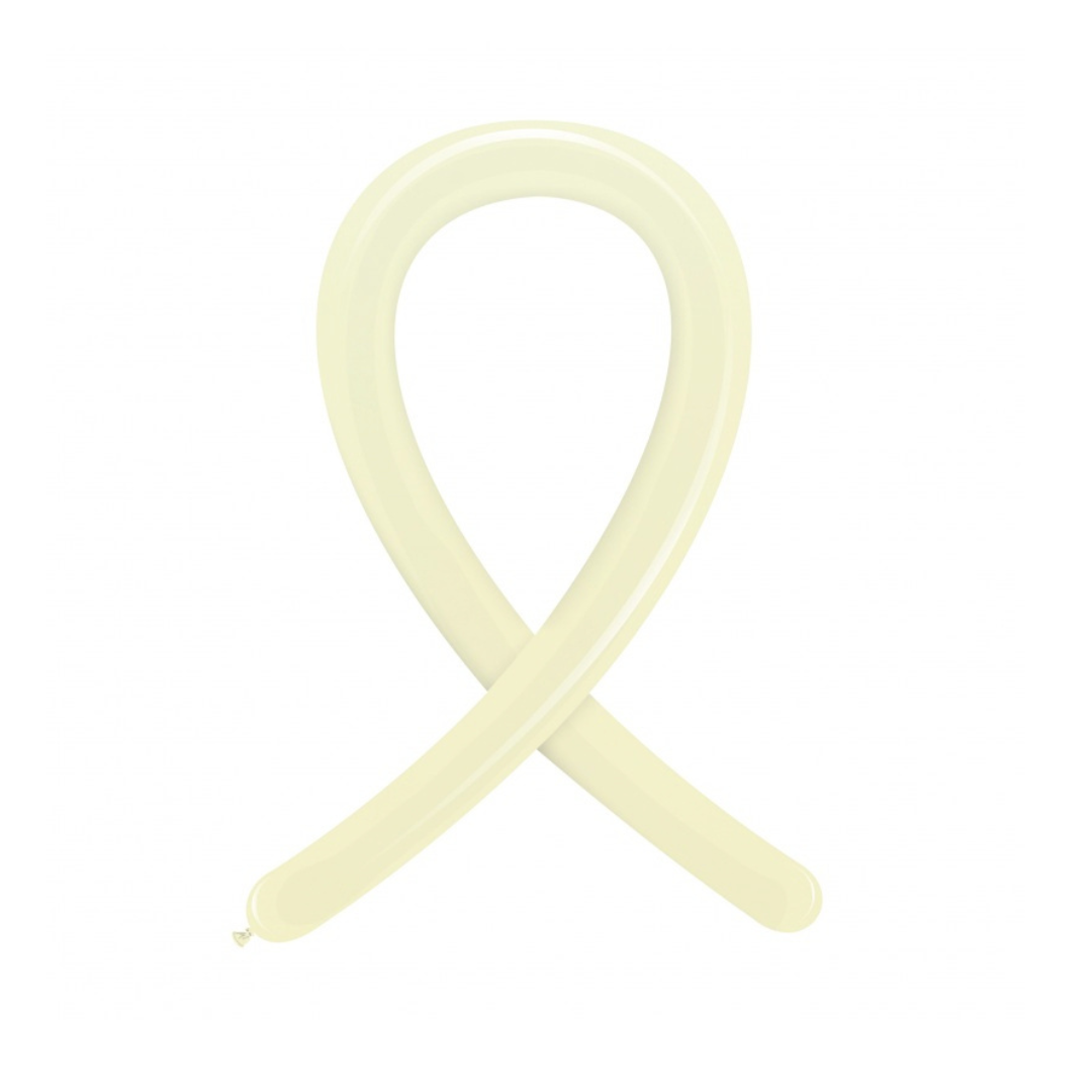 Weißer Modellierballon aus Naturlatex, 5 cm, ideal für kreative Ballonfiguren und Feiern – Modellierballons Naturlatex 5cm.