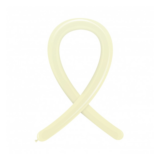Weißer Modellierballon aus Naturlatex, 5 cm, ideal für kreative Ballonfiguren und Feiern – Modellierballons Naturlatex 5cm.