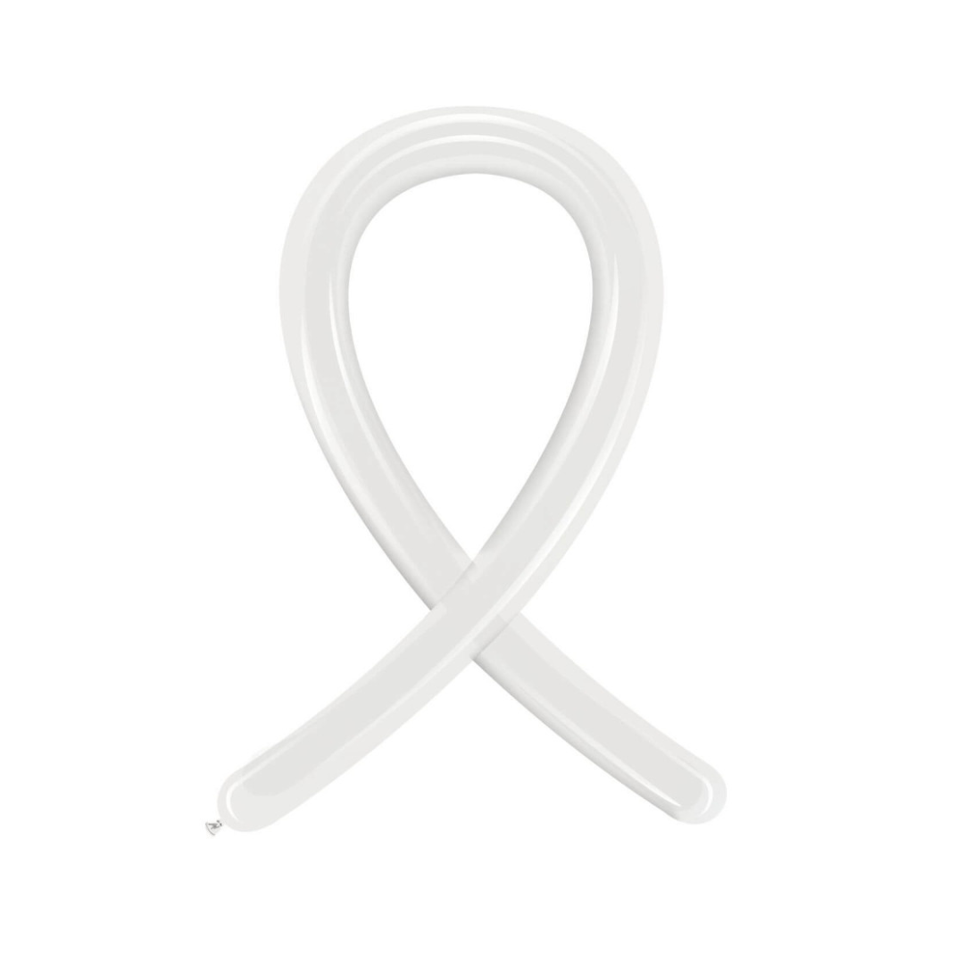 Modellierballons Naturlatex 5 cm in Weiß, ideal für kreative Ballonfiguren bei Familienfesten und Kindergeburtstagen.