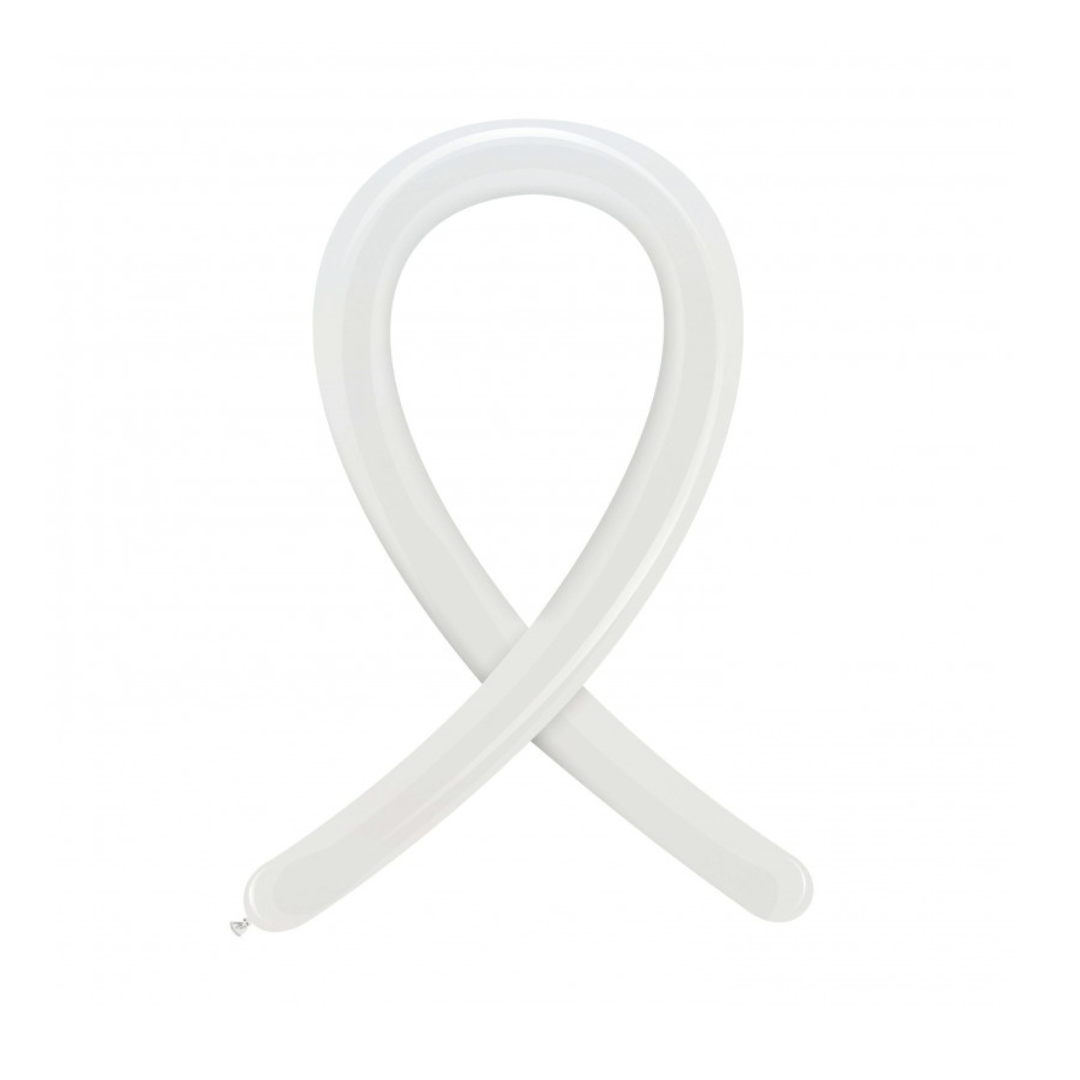Weißer Modellierballon Naturlatex 5cm für kreative Ballonfiguren und Dekorationen bei Events und Kindergeburtstagen