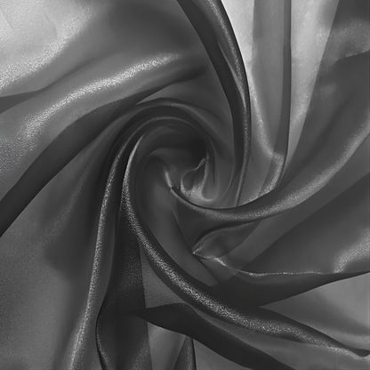 Organza Crystal  Stoff Meterware | Breite 150 cm Anthrazit