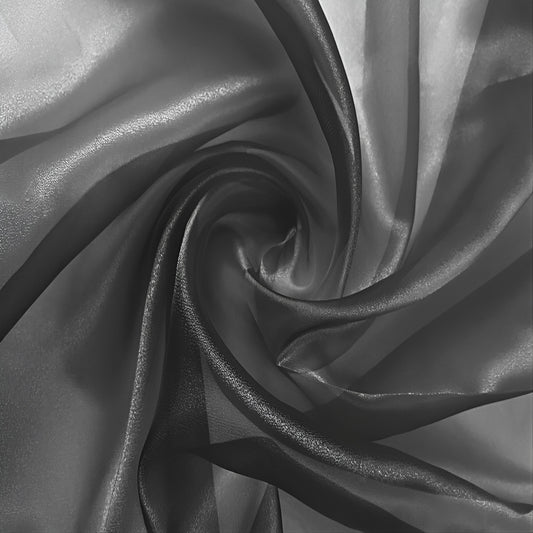 Organza Crystal  Stoff Meterware | Breite 150 cm Anthrazit
