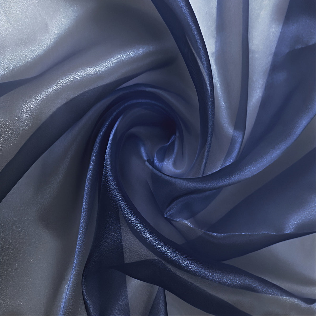 Organza Crystal  Stoff Meterware | Breite 150 cm Dunkelblau