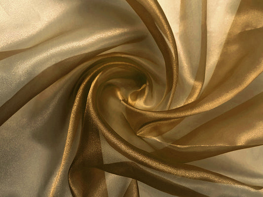 Organza Crystal  Stoff Meterware | Breite 150 cm Gold