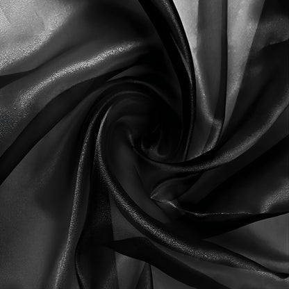 Organza Crystal  Stoff Meterware | Breite 150 cm Schwarz