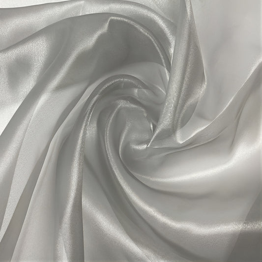 Organza Crystal  Stoff Meterware | Breite 150 cm Silber