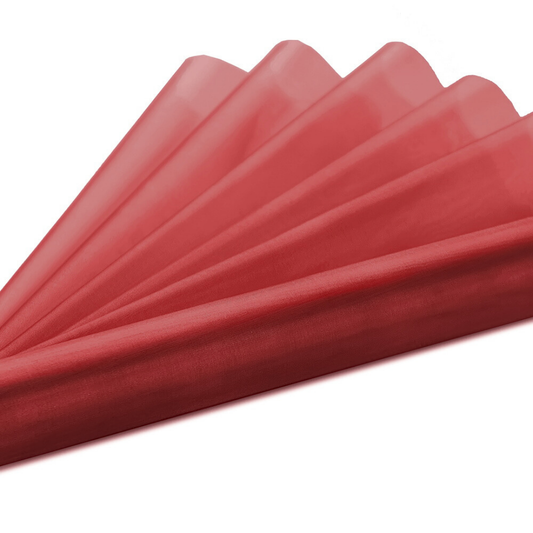 Organza Stoff Band fertig geschnitten | 9 m x 16/36 cm – Bordeaux