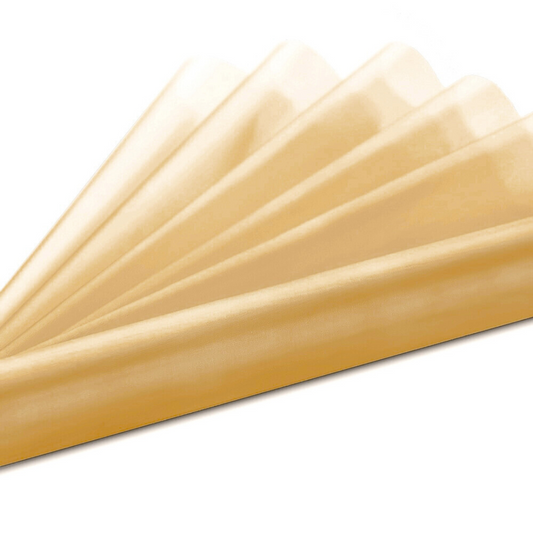 Organza Stoff Band fertig geschnitten | 9 m x 16/36 cm – 9 m x 16 cm, Gold