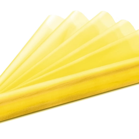 Organza Stoff Band fertig geschnitten | 9 m x 16/36 cm – Gelb