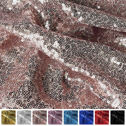 Paillettenstoff Breite 150 cm in verschiedenen Farben, ideal für glamouröse Nähprojekte wie Kostüme und elegante Outfits.