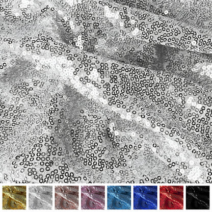 Paillettenstoff Breite 150 cm, B-Ware, in verschiedenen Farben für glänzende Nähprojekte, ideal für Kostüme und Accessoires