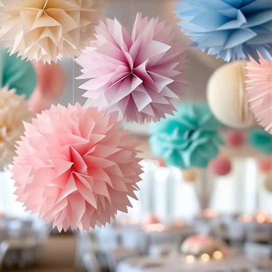 Pompon Dekoration Papier Hochzeit