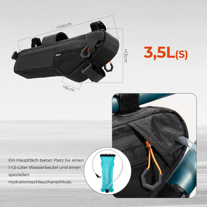 Qunature Fahrrad Rahmentasche Fahrradtasche wasserdichte mit Außentasche und Trinksystemöffnung