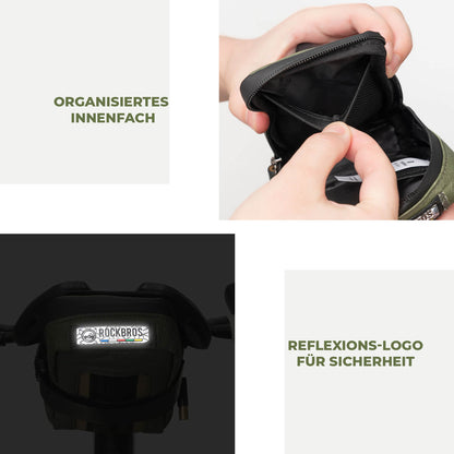 ROAD TO SKY Nachhaltige Fahrrad-Satteltasche aus recycelten Reifen 0,4L