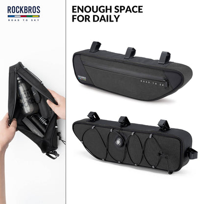 ROAD TO SKY Reflektierende Wasserdichte Fahrrad 2L Dreieckstasche