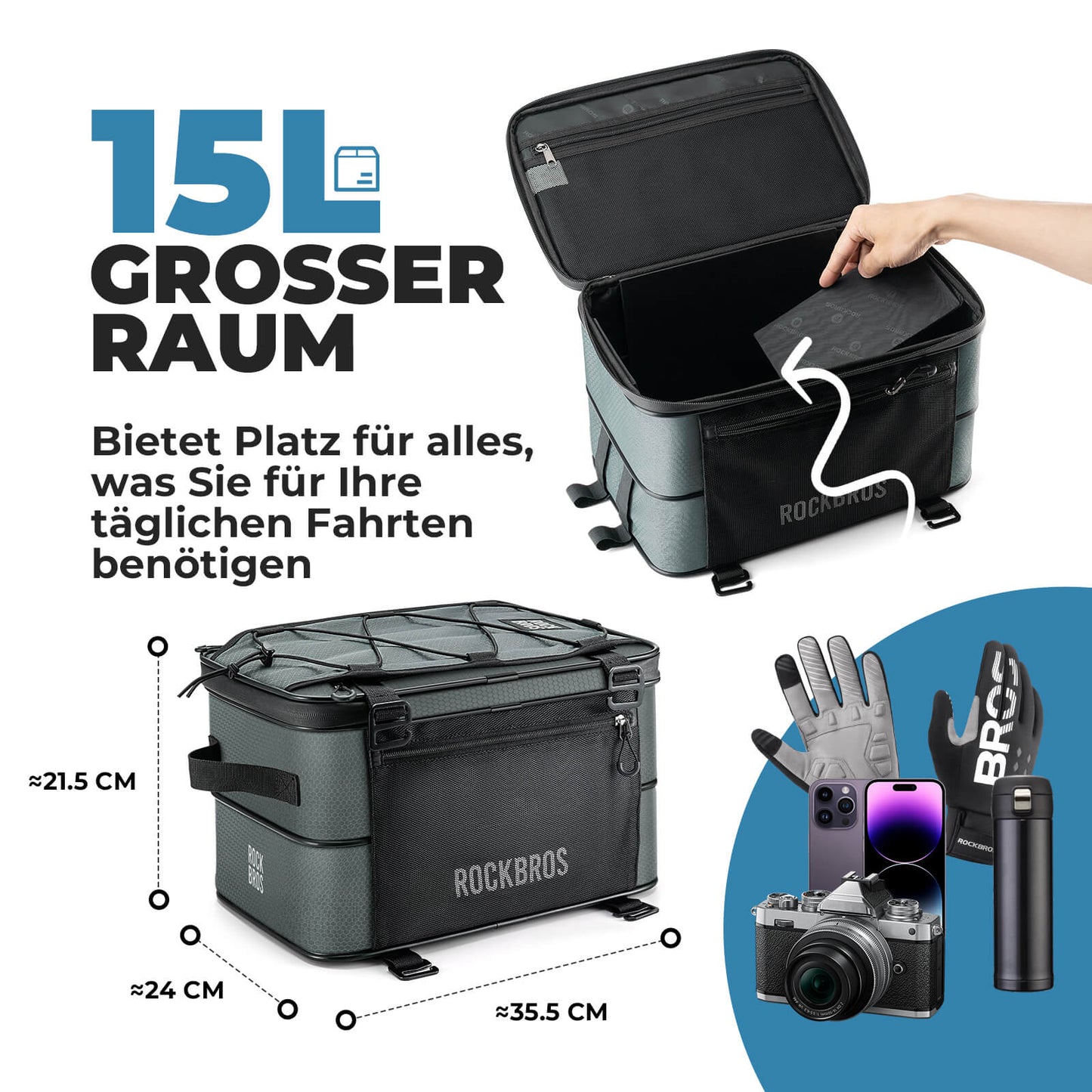 ROAD TO SKY Gepäckträgertasche Komprimierbar