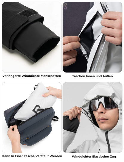 ROCKBROS Beheizbare Fahrradjacke mit Typ-C-Anschluss