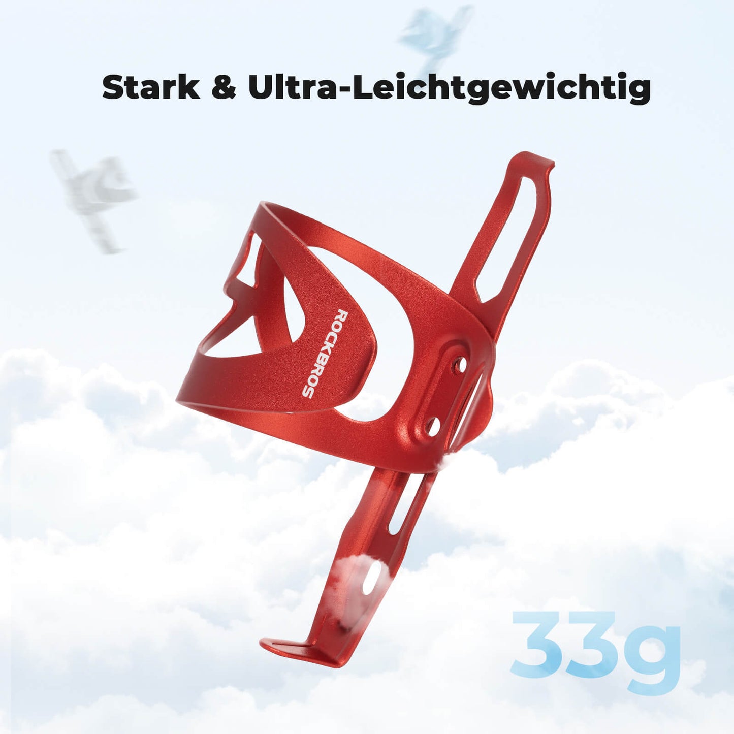 ROCKBROS Fahrrad Flaschenhalter Ultra-Leicht - 33g Alu-Legierung für MTB/Rennrad