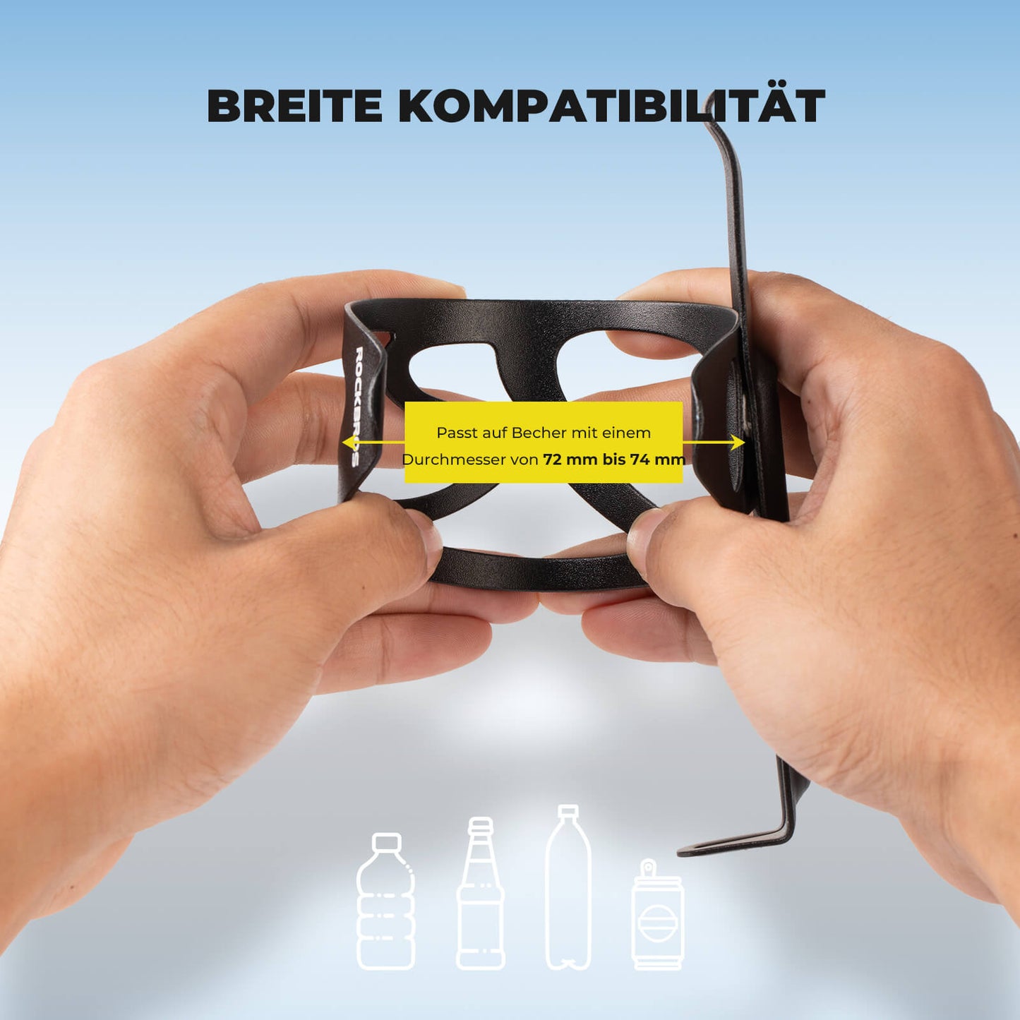 ROCKBROS Fahrrad Flaschenhalter Ultra-Leicht - 33g Alu-Legierung für MTB/Rennrad